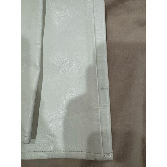 NWT AGOLDE Womens Sz 25 Lace White Leather Crisscross Waist Straight Pants Jeans - Picture 8 of 12